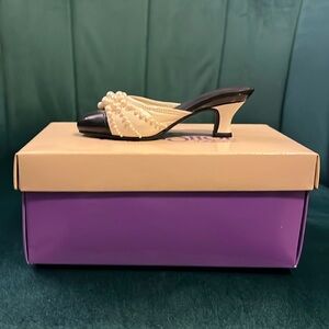 Just The Right Shoe Figurine Pearl Mule with Certificate of Authenticity